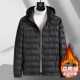 宽松可脱卸帽白鸭外套 加肥加大羽绒服外套大码 男士 轻薄款
