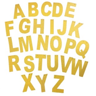 撒粉数字婚庆 新款 字母拉花 生日宴派对聚会 纸质闪粉自选字母A