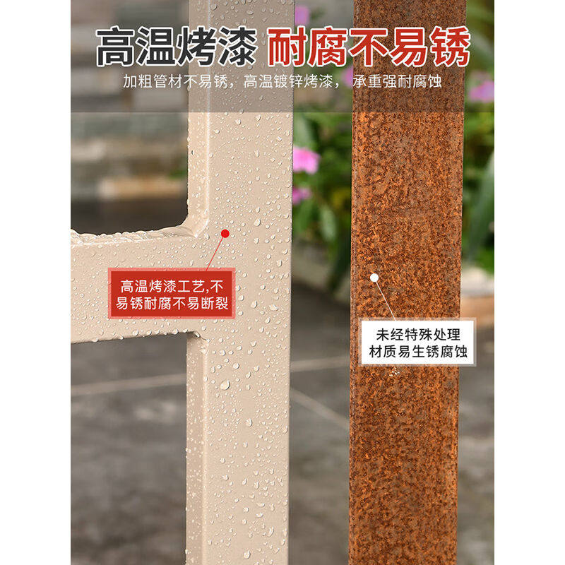 远茂(YM)远茂户外桌椅庭院花园铝合金桌子露台阳台香槟色铝合金休