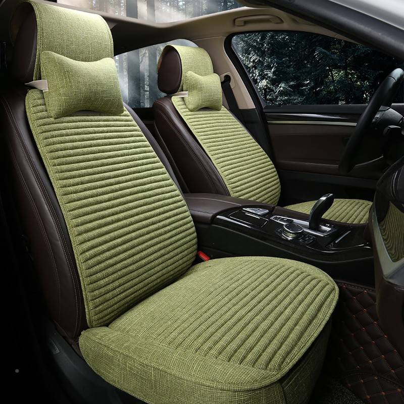 汽65338单垫四季坐通片全包围亚麻屁件套单个屁用荞三车背麦靠座