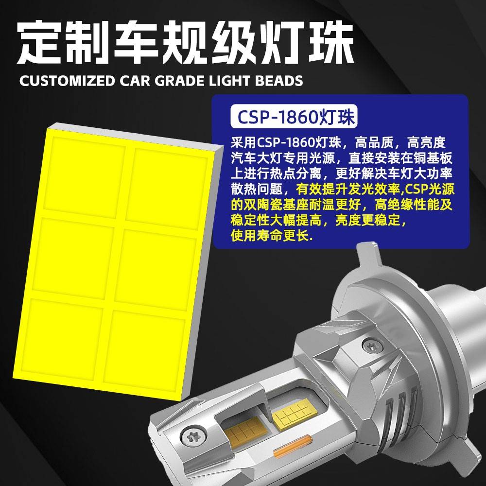 车LE摩托双色灯白0光暖光白430灯K改装车大D前H4大汽远近体一无品