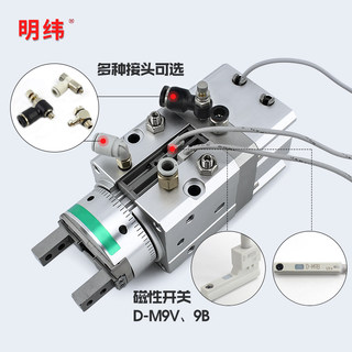 1SMC型MRHQ-旋转夹爪手指气缸100D/16D/20D/25D-9S/80SN摆动气爪