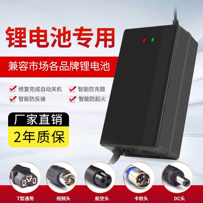 电动车锂电池充电器48v5a60v5a72v5a三元聚合物磷酸铁锂5a快充