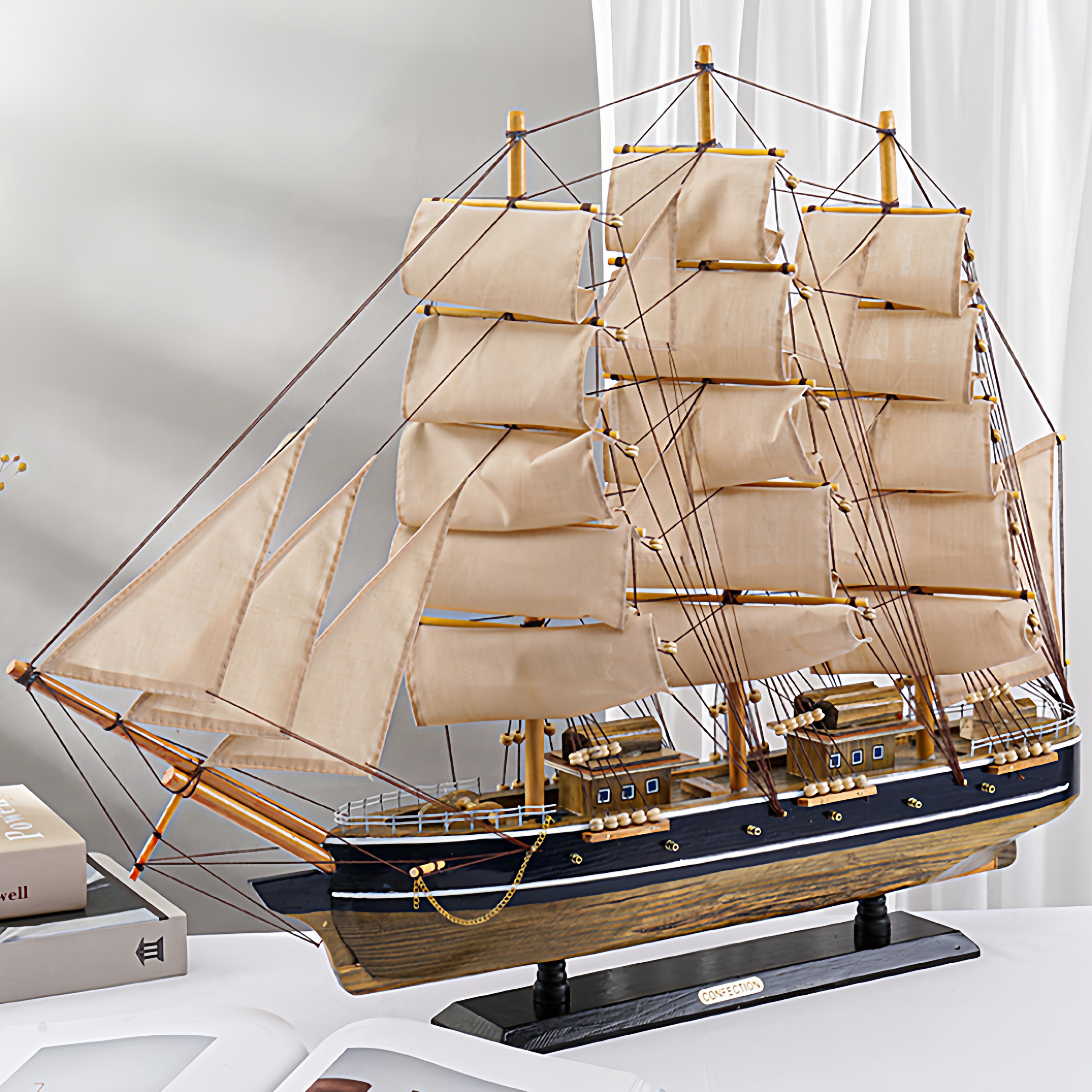 一帆风顺帆船摆件仿真成品模型