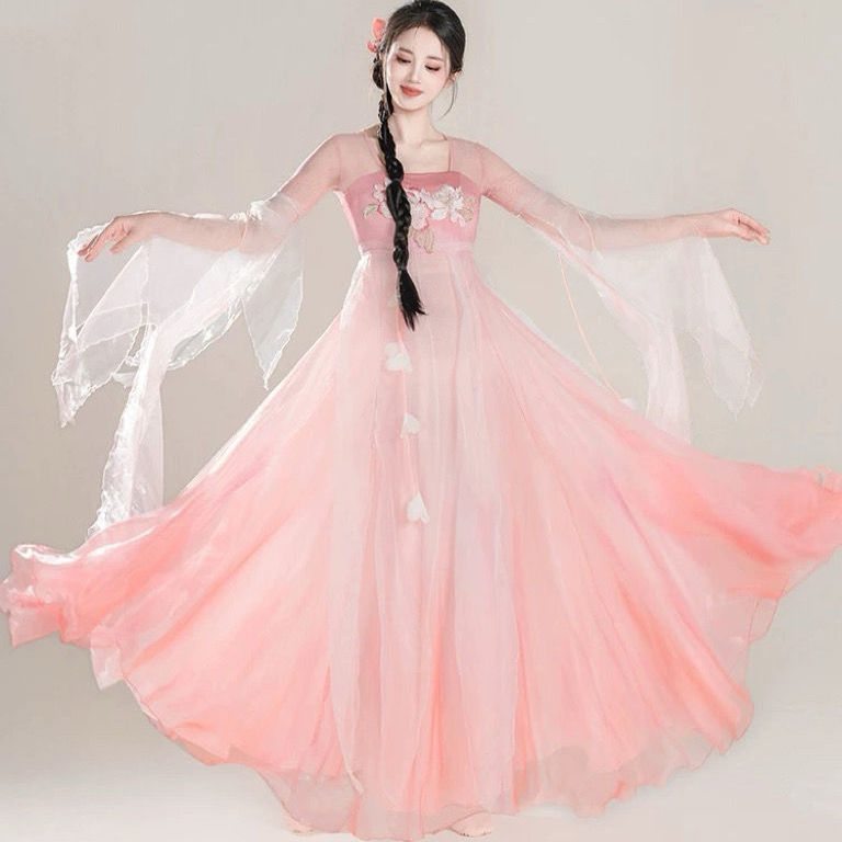 新款古典舞服装仙气飘逸连衣裙