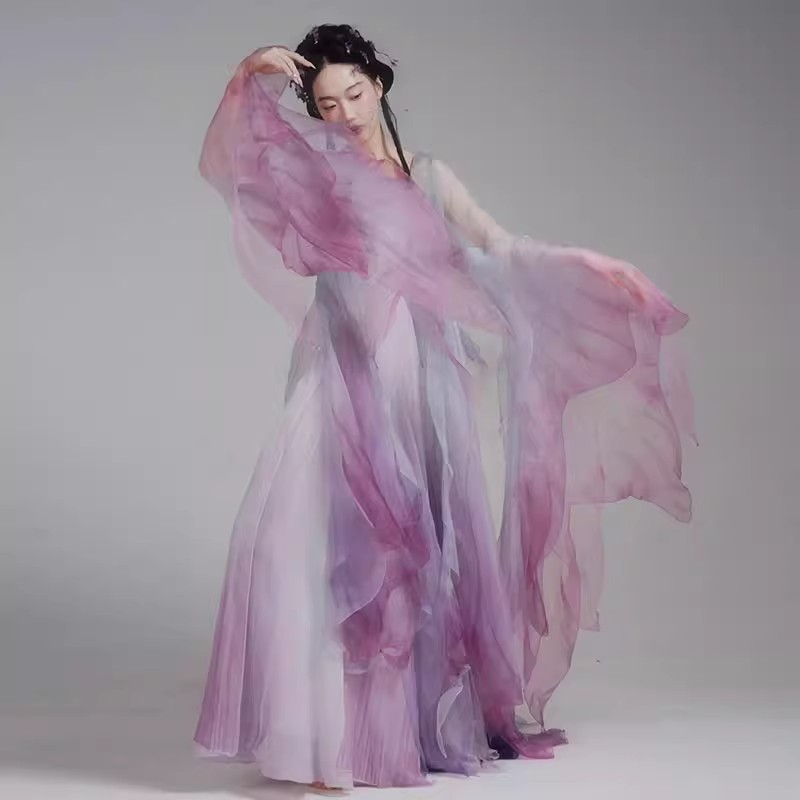 千鹤万蝶同款古典舞仙气舞蹈服