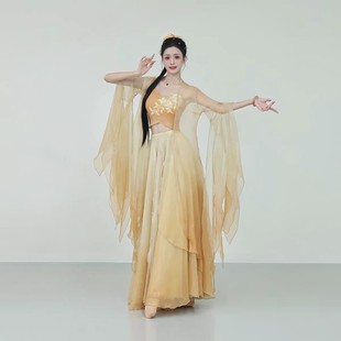 半城香绝美渐变仙气古典舞舞蹈服古风飘逸大袖中国舞练功演出服