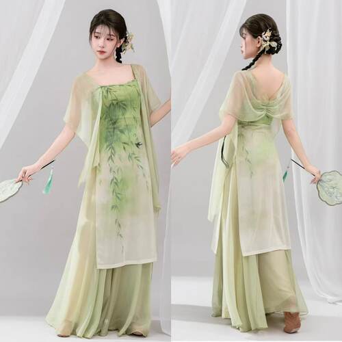 新款倾城古风古典舞旗袍舞蹈服