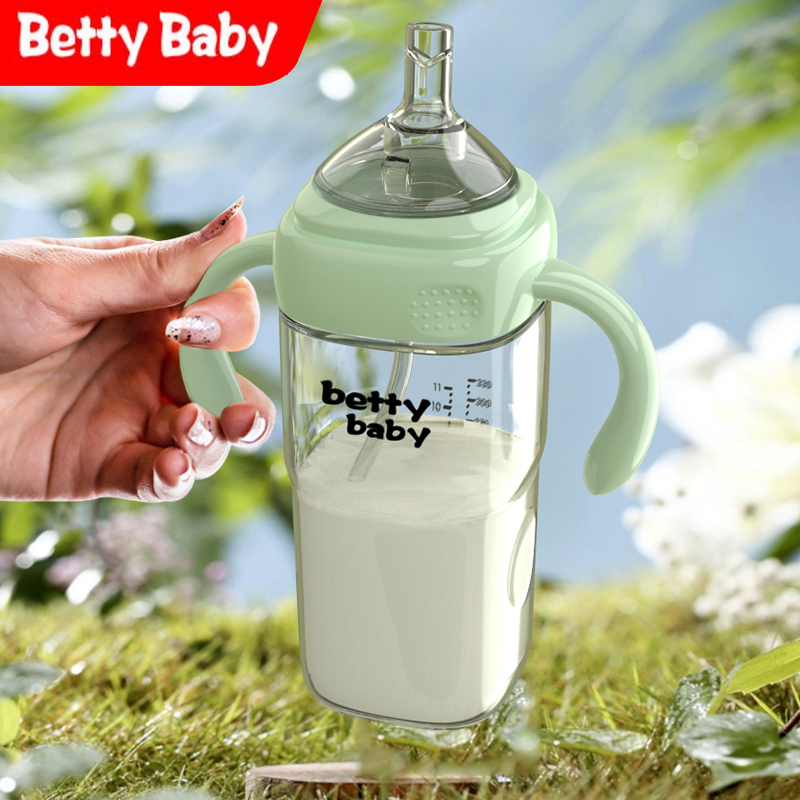 不喷吸管奶瓶PPSU方形330ml