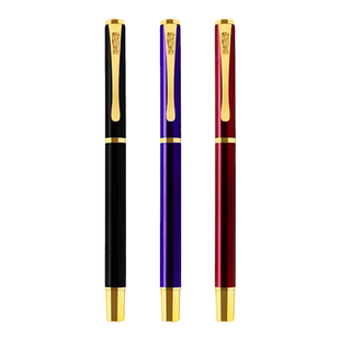 3支装罗氏金属钢笔学生用可换墨囊抽胆正姿钢笔成人书写练字专用硬笔书法笔商务办公手感好的签字签名礼品笔