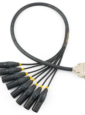 定制 莫伽米2932八8芯DB25转卡侬公母辫子线HDIO Apogee Antelope