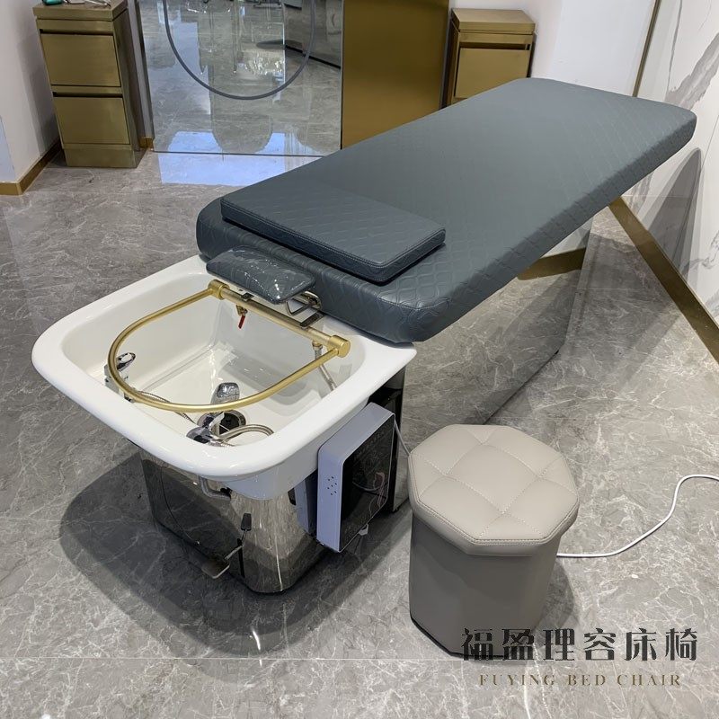 速发理发店洗头床美发店发廊式用泰摩全躺按专床水循环推拉床工厂