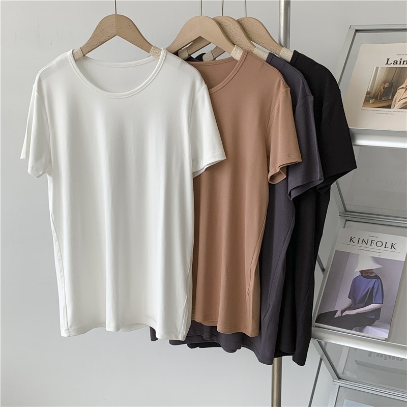 速发莫代尔练领舞蹈服T恤休闲垂感纯功瑜伽服爵士舞圆色服上衣