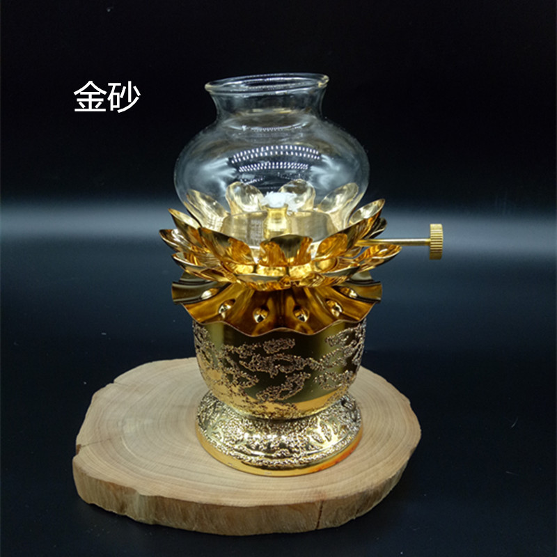 速发迷你小金莲家用佛具杯花灯八吉祥酥油灯油砂酥油灯陶瓷防风