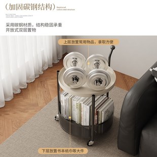 风小推车茶几客厅家用可移动沙发边几床头置物架台小圆边桌