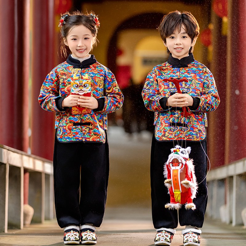 速发男孩国风拜年服汉服套装2冬季20秋4新款国学孩古宝宝风超绝唐