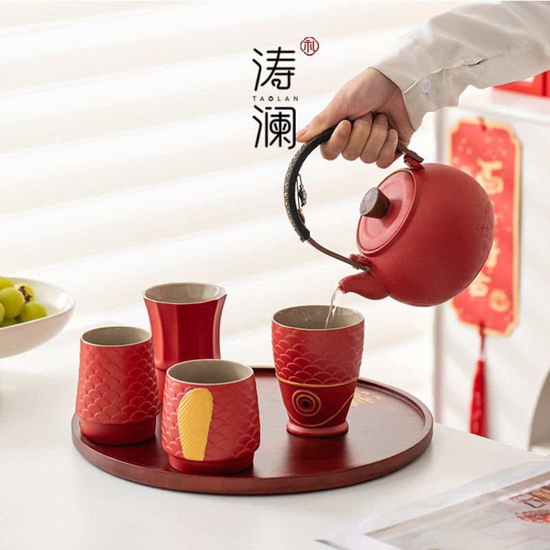 速发乔朋新居暖居搬家新房子功夫茶具茶壶套装家用暖房送闺蜜友迁