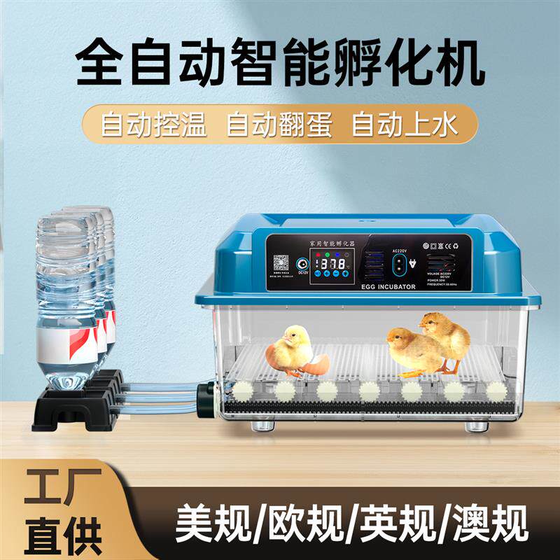 速发家用小型鸡蛋孵化器孵蛋器小鸡鸭鹅鹌鹑鸽孵化机保温箱