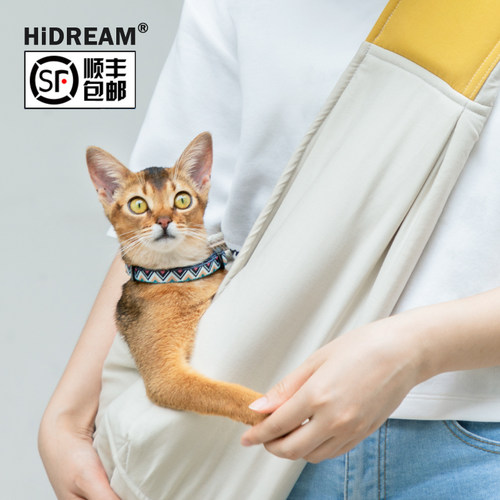 速发HiM猫包外出便携透气斜挎小体出迪外泰包