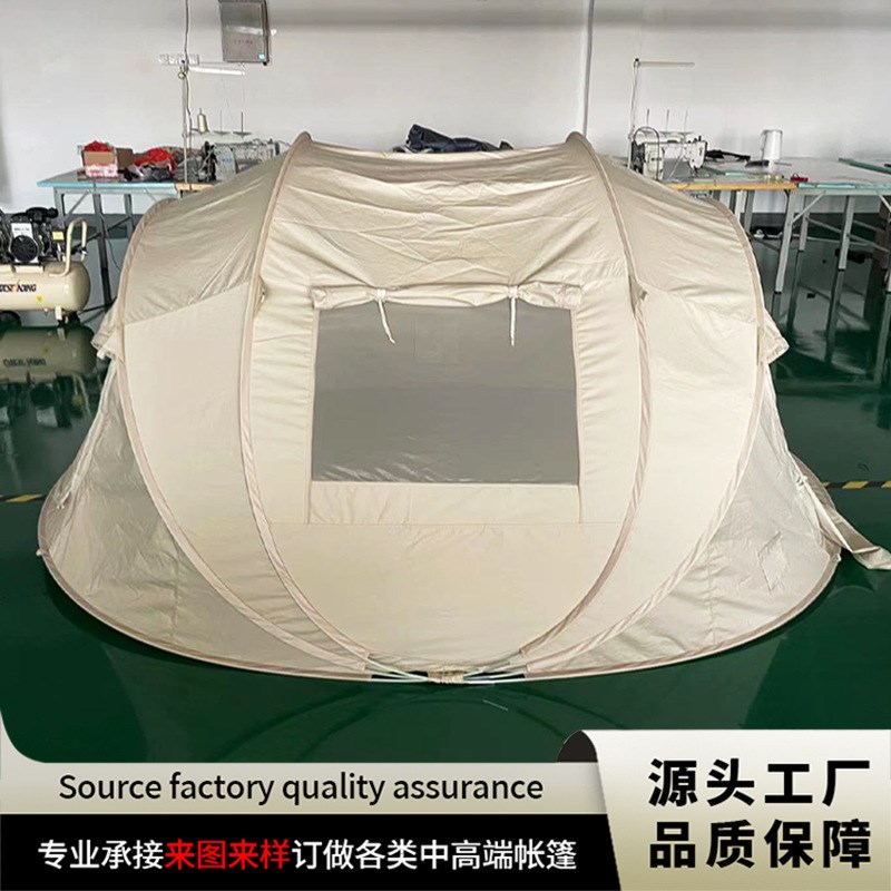 速发工厂直销TC棉大号帐颜值船高户外间水多人大空防休闲帐篷