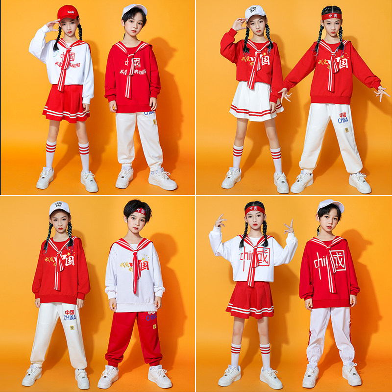 速发合季儿童啦啦队演潮演出服小学生运动会服装幼儿园班服春唱表