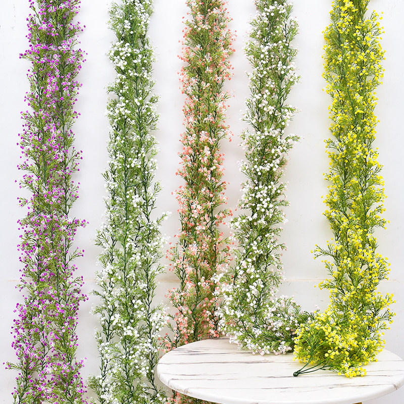 速发满天星藤条花藤装饰藤蔓假花吊调管道遮挡客厅空顶塑料花缠绕