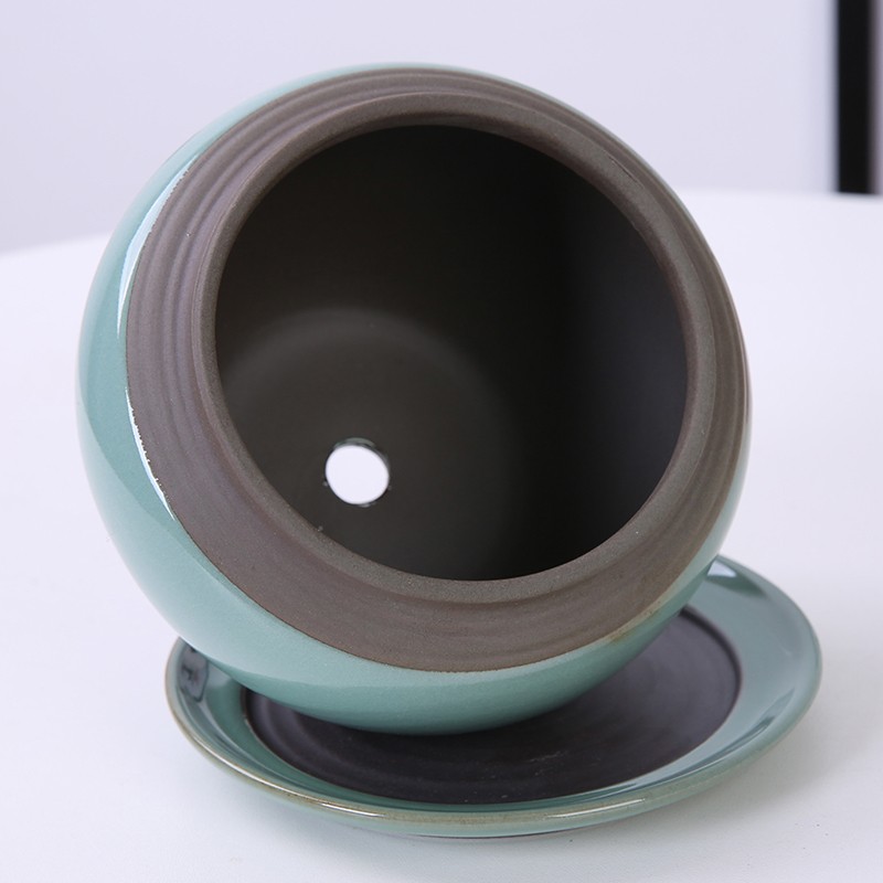 速发哥窑多肉花瓷陶盆透气复古肉肉家物盆栽小老桩大号盆器植用法