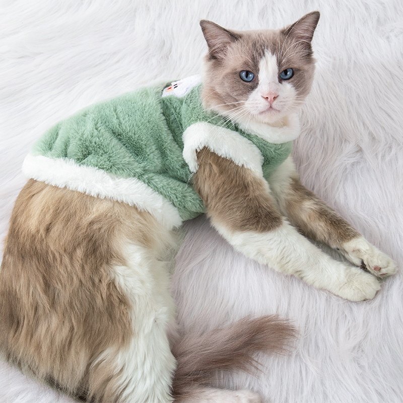 速发猫马衣服秋冬季布偶猫保暖背心咪甲衣服小幼猫防掉毛