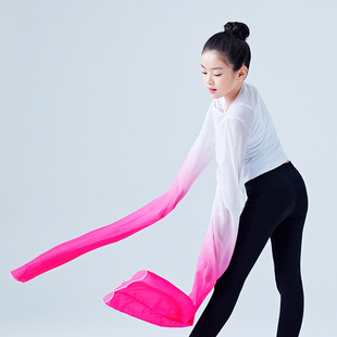 速发甩袖 飘逸惊鸿蹈舞服表演 上衣童练功服京剧古典藏族渐变色水袖