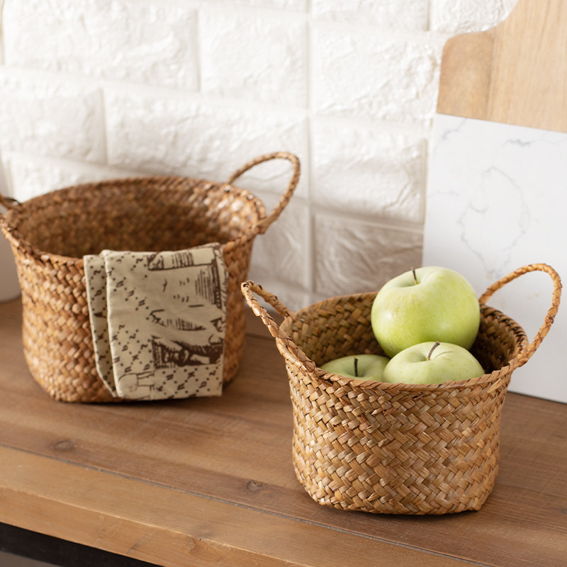 速发菜味源海草编食水果蔬菜收纳筐双提手篮零篮杂物储物篮花篮桂