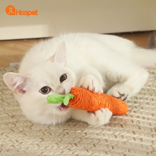 速发纸绳金咪可爱互动解闷玩具猫吉拉英短幼猫用牙耐咬胡萝卜磨品