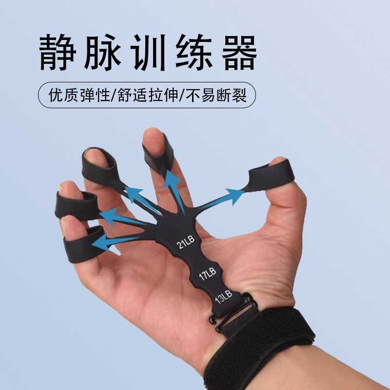 速发握力器新款硅胶手指训练士男器手指可调节健身康复训练握力器