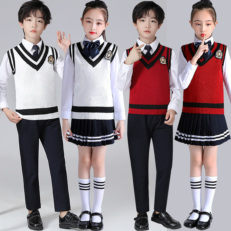 速发儿童歌唱服演出比中小学生大合唱合唱服赛朗诵红歌比赛表演服