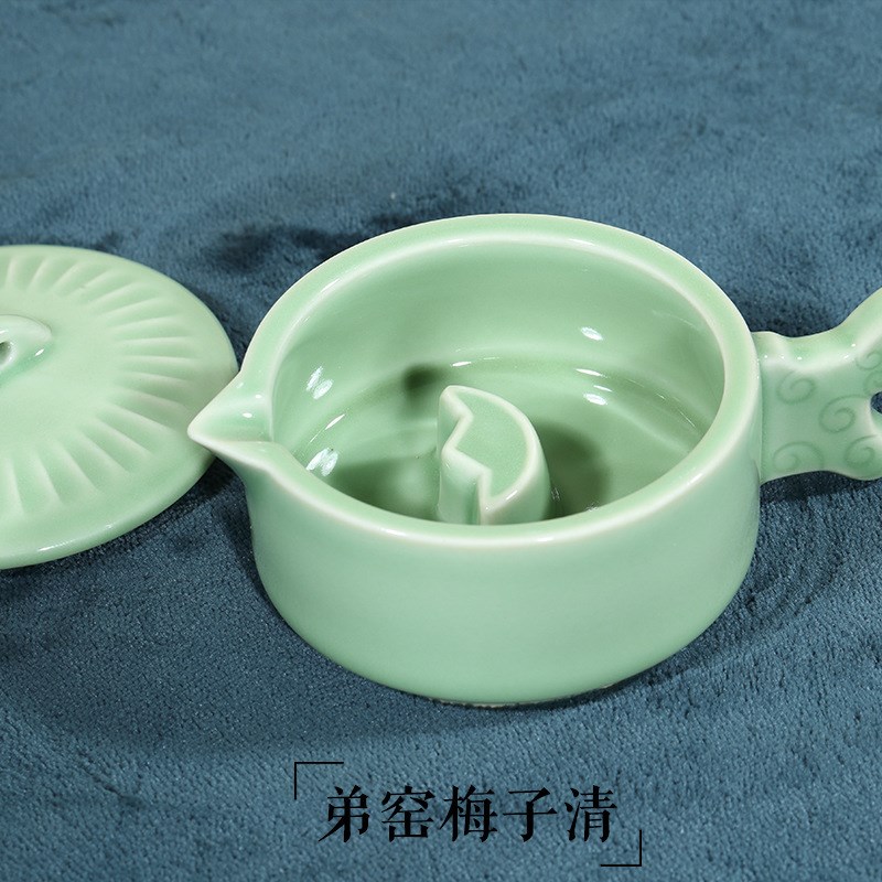 速发带用文池墨房四宝砚台多盖笔架笔搁陶瓷墨斗盛墨汁墨盒墨碟