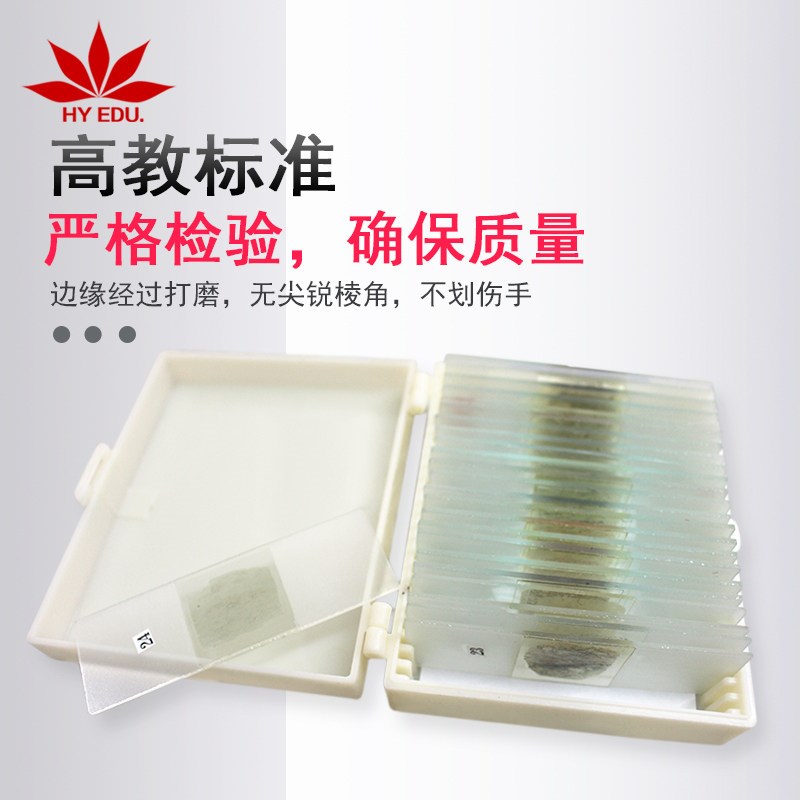 速发高教标准岩石标本薄片24片套装 地质学研究 结构清晰易见