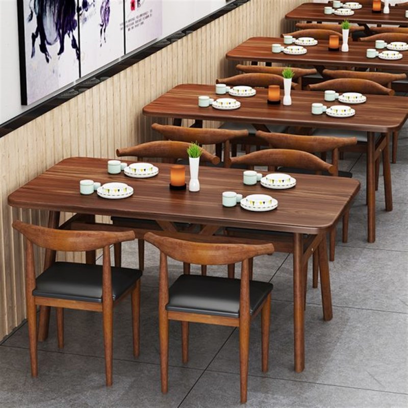 速发快餐店桌椅桌合餐餐面馆早餐店经济型饭桌酒店商用厅饮长方形