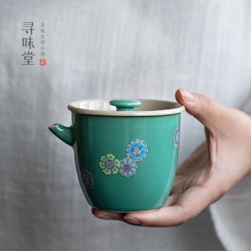 速发雅致皮球花手用壶抓古中式德化茶壶泡茶器单壶家复陶瓷功夫