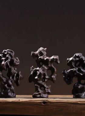 速发新湖式太中石软装饰品售楼处山墅电视柜酒柜书柜抽象假别禅意