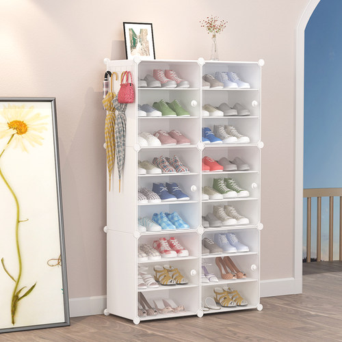 速发神易鞋柜家用门口收纳简器宿舍玄关鞋2子防尘免安装202架爆款