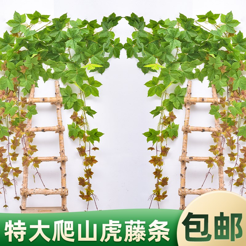 速发爬山虎装条假花挂壁树叶空调台水管道植饰遮挡吊顶绿藤藤蔓