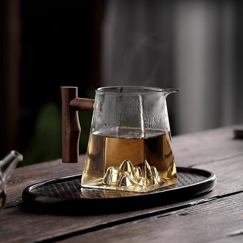 速发公公杯茶漏一体观山公杯客道室会办功夫茶具高硼硅玻璃分茶器