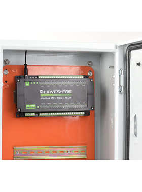 微雪 16路继电器通讯模块RS485 Modbus RTU工业级 导轨式保护外壳