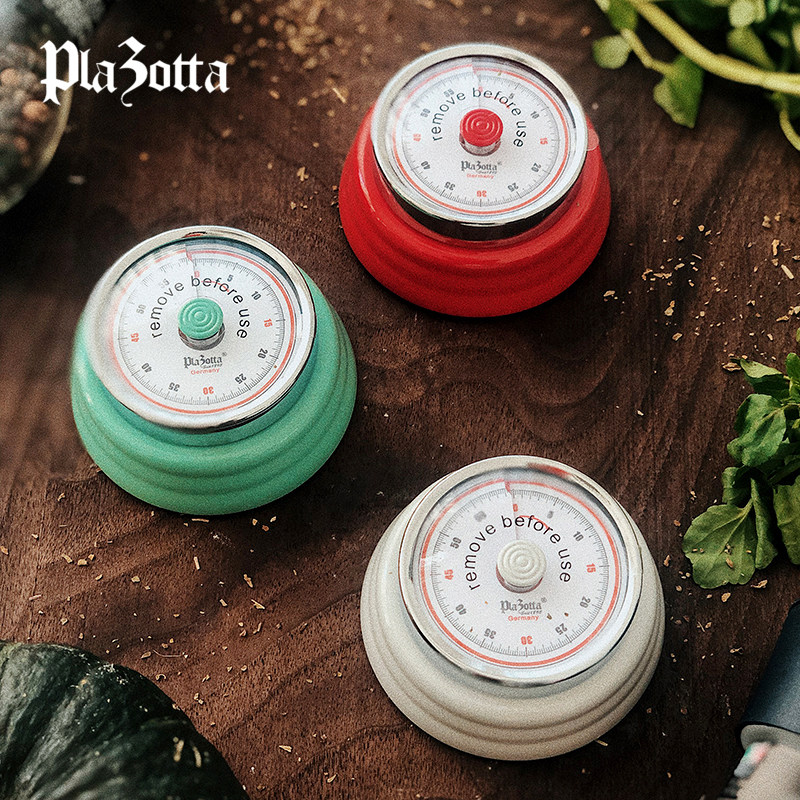 plazotta厨房机械计时器定时器学生提醒计时器无需电池计时钟