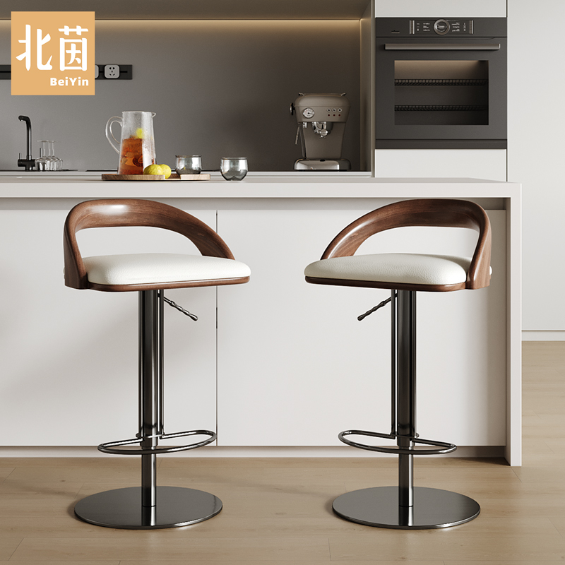 北茵白蜡木不锈钢岛台椅设计师款