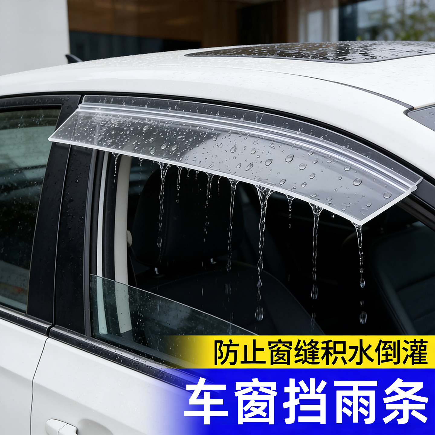 电动四轮车代步车门通用防雨眉图片