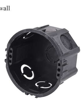 黑色外贸专用 86型开关插座圆形暗盒可拼接 暗装底盒欧规标准80型