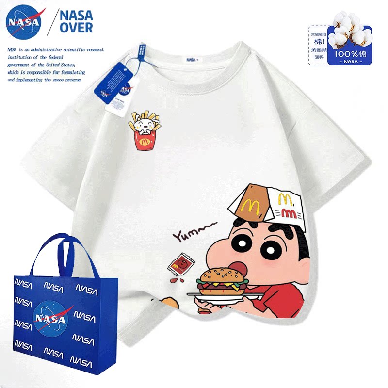 NASA联名日系蜡笔小新童装短袖