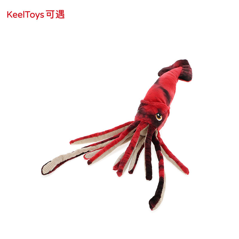 英国可遇keeltoys仿真毛绒玩具鱿鱼章鱼公仔抱枕海洋生物玩偶礼物
