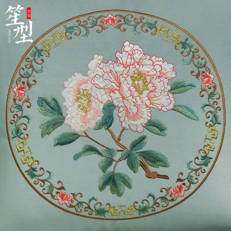 中式古典红木沙发坐垫定制实木家具刺绣海绵垫座垫罗汉床垫套防滑