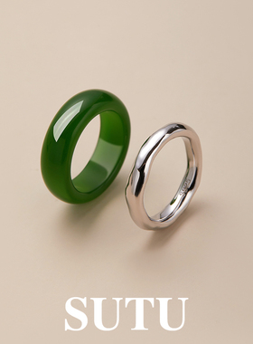 sutu女925银复古轻奢新中式戒指